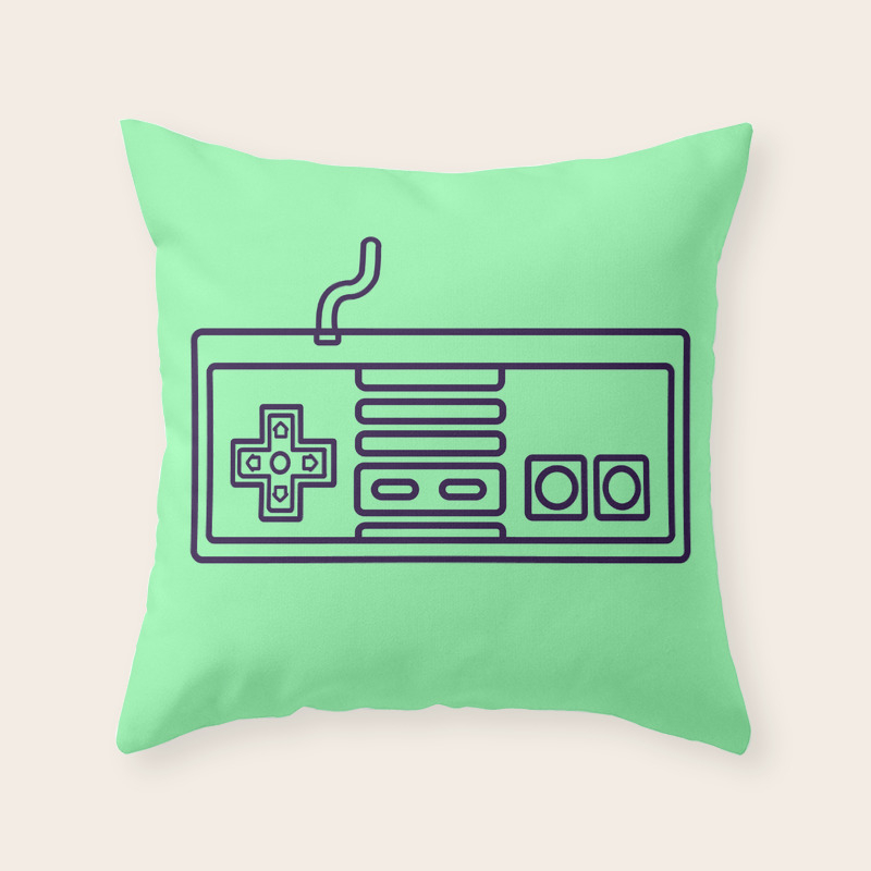 Nes Controller Retro Style Throw Pillow By Rikardrohr Society6