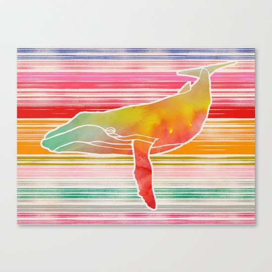 Whale Collage by Garima and Jacqueline Canvas Print
