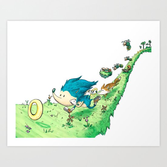 Starring Sonic and Miles 'Tails' Prower (Alt.) Art Print