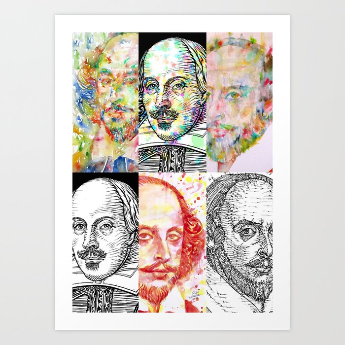 SIX TIMES WILLIAM SHAKESPEARE .1 Art Print