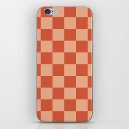 Retro vintage chess: Astro dust and apricot Crush iPhone Skin
