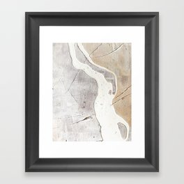 Feels: a neutral, textured, abstract piece in whites by Alyssa Hamilton Art Framed Art Print