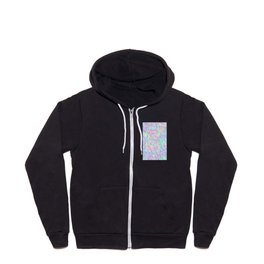 Holographic Low Poly Pattern Zip Hoodie