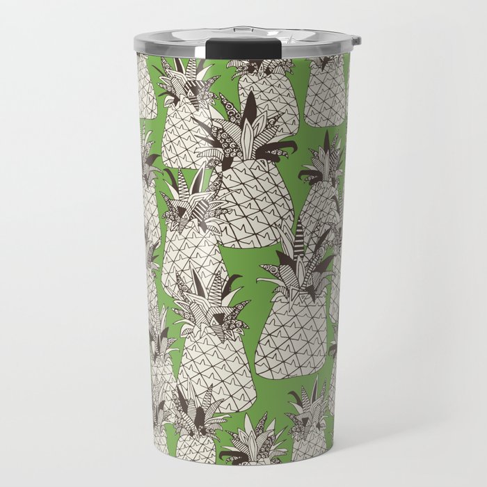 pineapple palm green Travel Mug