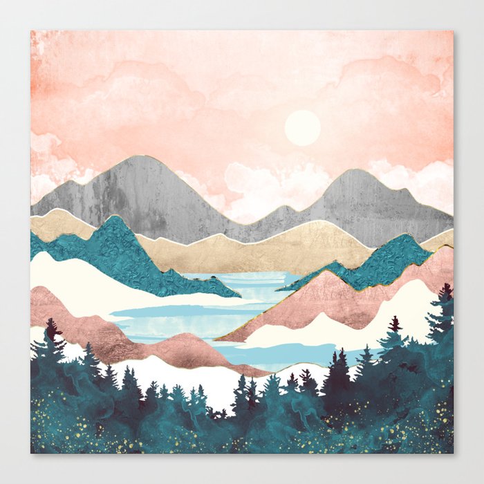 Lake Sunrise Canvas Print