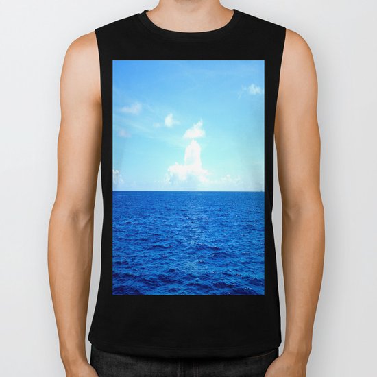 Serene Blue Water Biker Tank