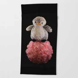 Frenchie the Penguin Beach Towel