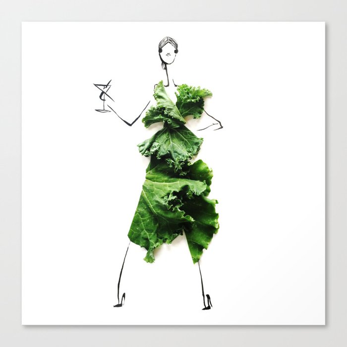 Edible Ensembles: Kale Canvas Print
