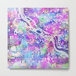 minneapolis city map Metal Print | Painting, Pop Art, Abstract, Digital 
