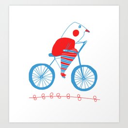 bici bird Art Print