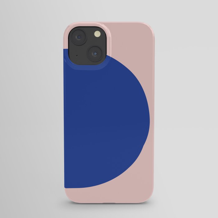 Margo Collection: Minimalist Modern Geometric Blue on Pink iPhone Case