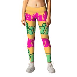 Great Things Take Time Motivational Y2K Quotes  Leggings | Pink, Positivity, Quotes, Graphicdesign, Green, Saying, Digital, Bold, Pattern, Type 