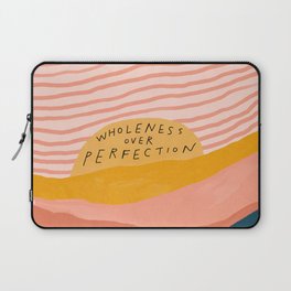 Wholeness Over Perfection | Waves Hand Lettering Design Laptop Sleeve
