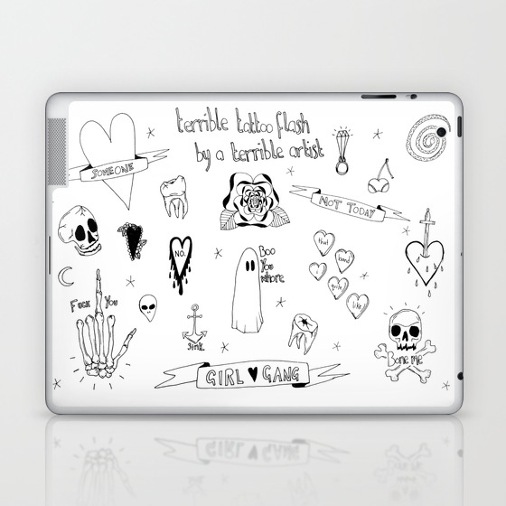 Terrible Tattoo Flash Laptop Ipad Skin By Michelleprice Society6