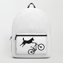 funny MTB mountain bike cycling dog lover gift Backpack