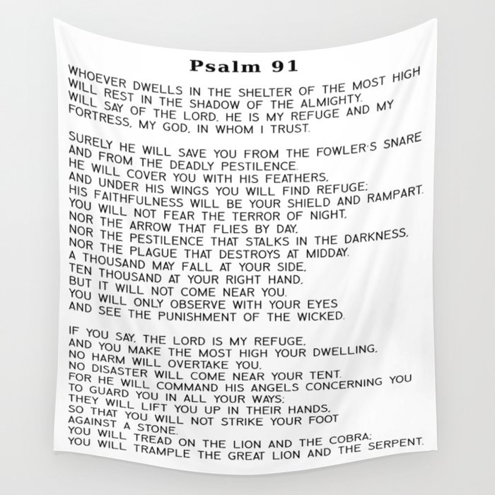 Psalm 91 #minimalism Wall Tapestry