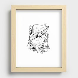 Frog and Mushroom Recessed Framed Print