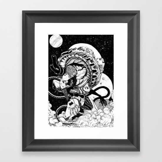 doomed astronaut Framed Art Print