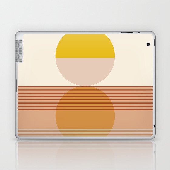 Abstraction_SUNRISE_SUNSET_BEACH_OCEAN_REFLECTION_POP_ART_0401A Laptop & iPad Skin