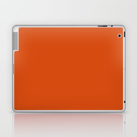 Solid Orange Sunset Color Laptop & iPad Skin