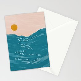 "Go Beyond The Shallow Waters.." Stationery Card