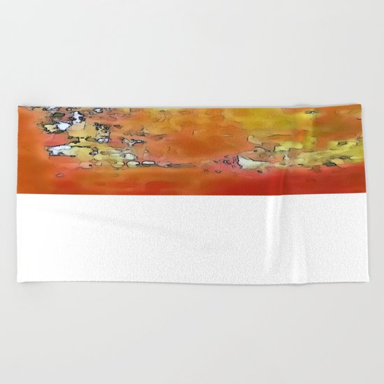 Orange Burst Beach Towel