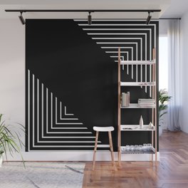 Modern Black and White Geometrical Patterns Wall Mural