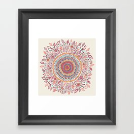 Sunflower Mandala Framed Art Print