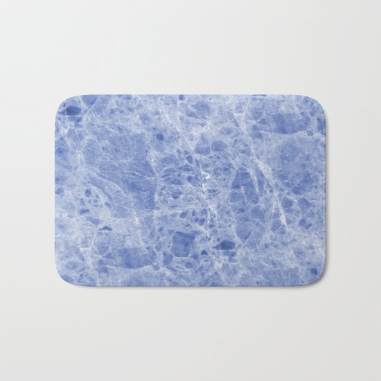 Juliette blue marble Bath Mat