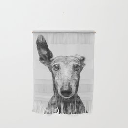 Rayito el Galgo - Dog portrait - Greyhound Wall Hanging