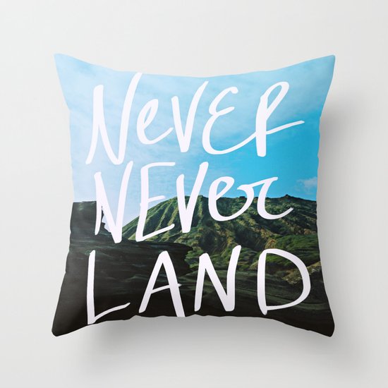 Never Never Land Throw Pillow