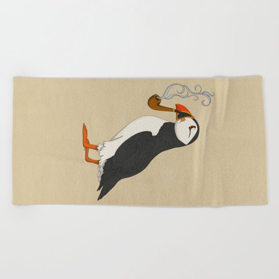 Puffin' Beach Towel