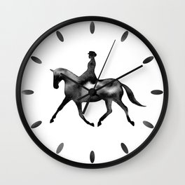 Dressage Horse Silhouettes Wall Clock