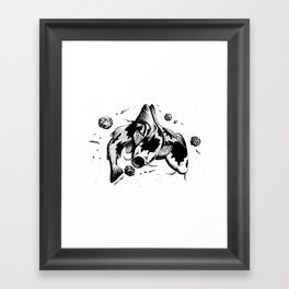 Koi Fish Space Eater Framed Art Print