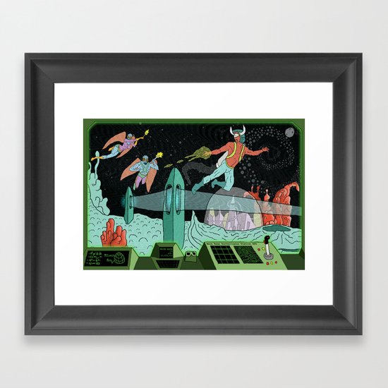 Surveillance of Moon Base 23 Framed Art Print