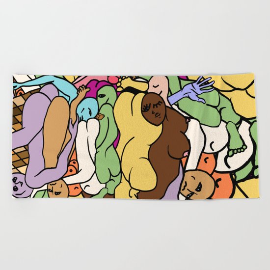 Human Ice Cream Beach Towel