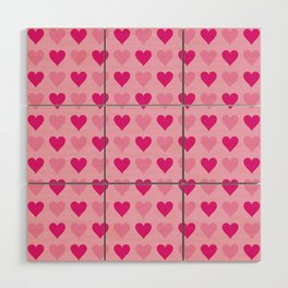 Pink Hearts No. 2 | Heart Pattern | Love Hearts | Patterns | Love | Romance | Valentines Wood Wall Art