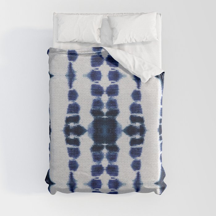 Boho Tie-Dye Knit Vertical Duvet Cover