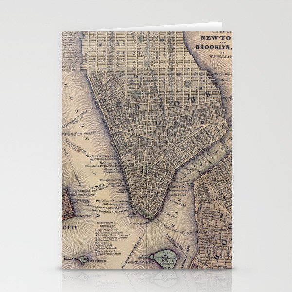 Lower Manhattan New York City Stationery Cards