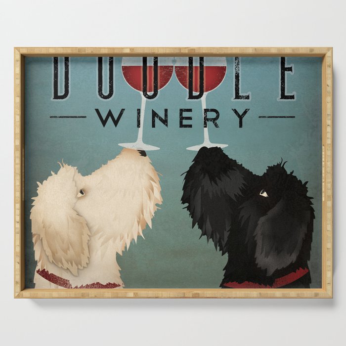 Doodle Goldendoodle Labradoodle Schoodle Whoodle Winery Serving Tray