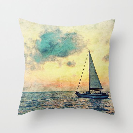 Sailing Along Throw Pillow