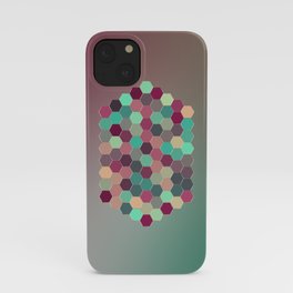 Abstract Metallic Red and Teal Jewel iPhone Case