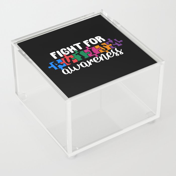 Fight For Autism Awareness Acrylic Box