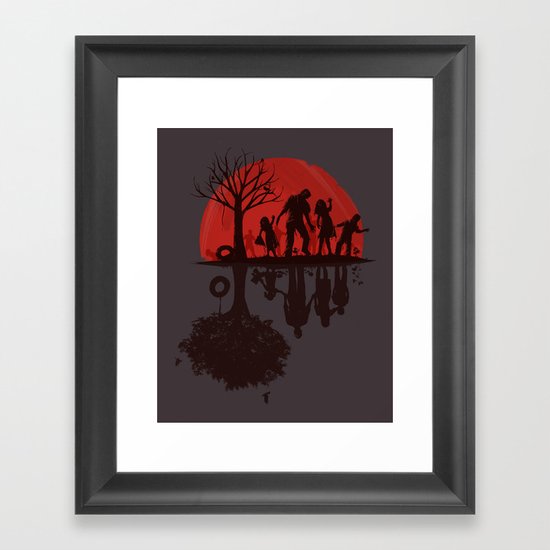 A Family Once (dark version) Framed Art Print