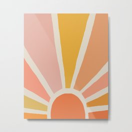 Abstract sunrise boho style nature Metal Print | 70S, Midcentury, Morning, Abstractsunrise, Sun, Bohostylenature, Sunshine, Abstractsun, Hippie, Boho 