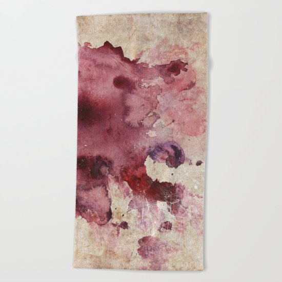 Garnet Color Splash Beach Towel