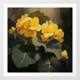 Yellow Begonias  Art Print