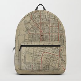 Vintage Map of Pasadena CA (1922) Backpack