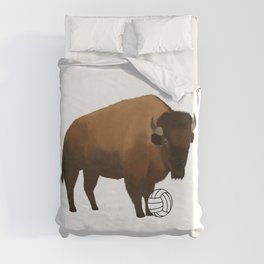 Bison Volleyball Duvet Cover