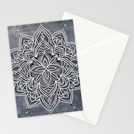 Slate Blue Mandala Stationery Card